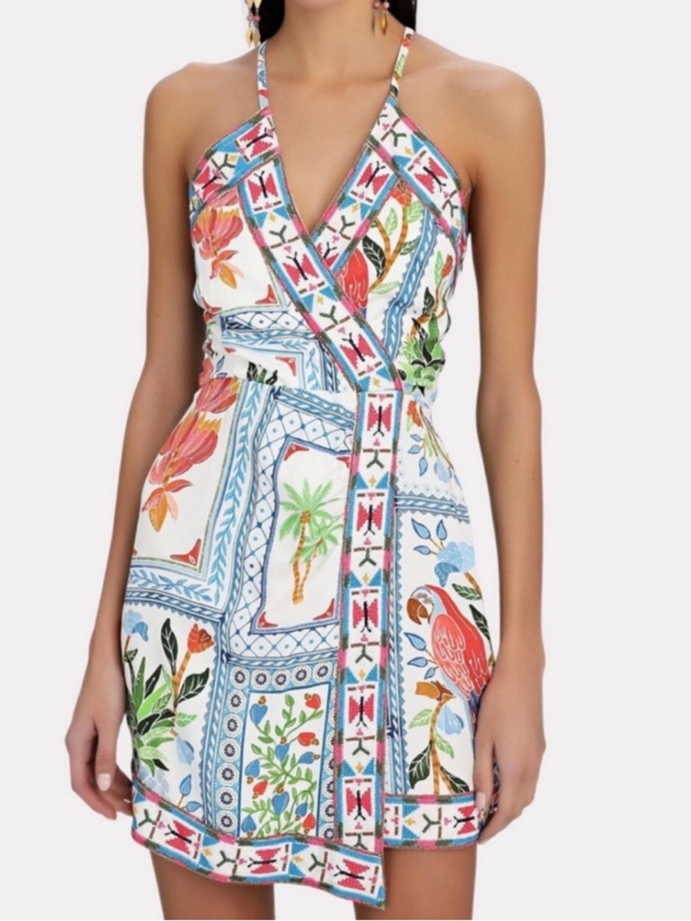 NWT Farm Rio Tropical Tiles Mini Dress